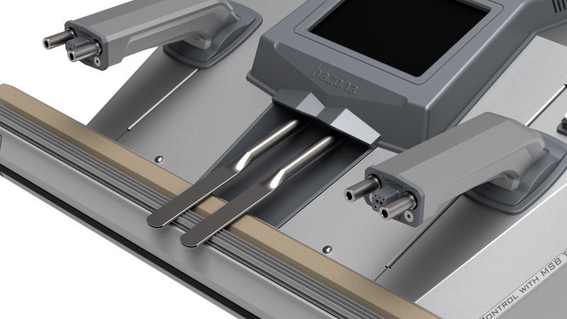 HACONA VI-type industrial vacuum impulse sealer (stainles steel - INOX) (vacuum+gas) + V/I-820 sealing bar set